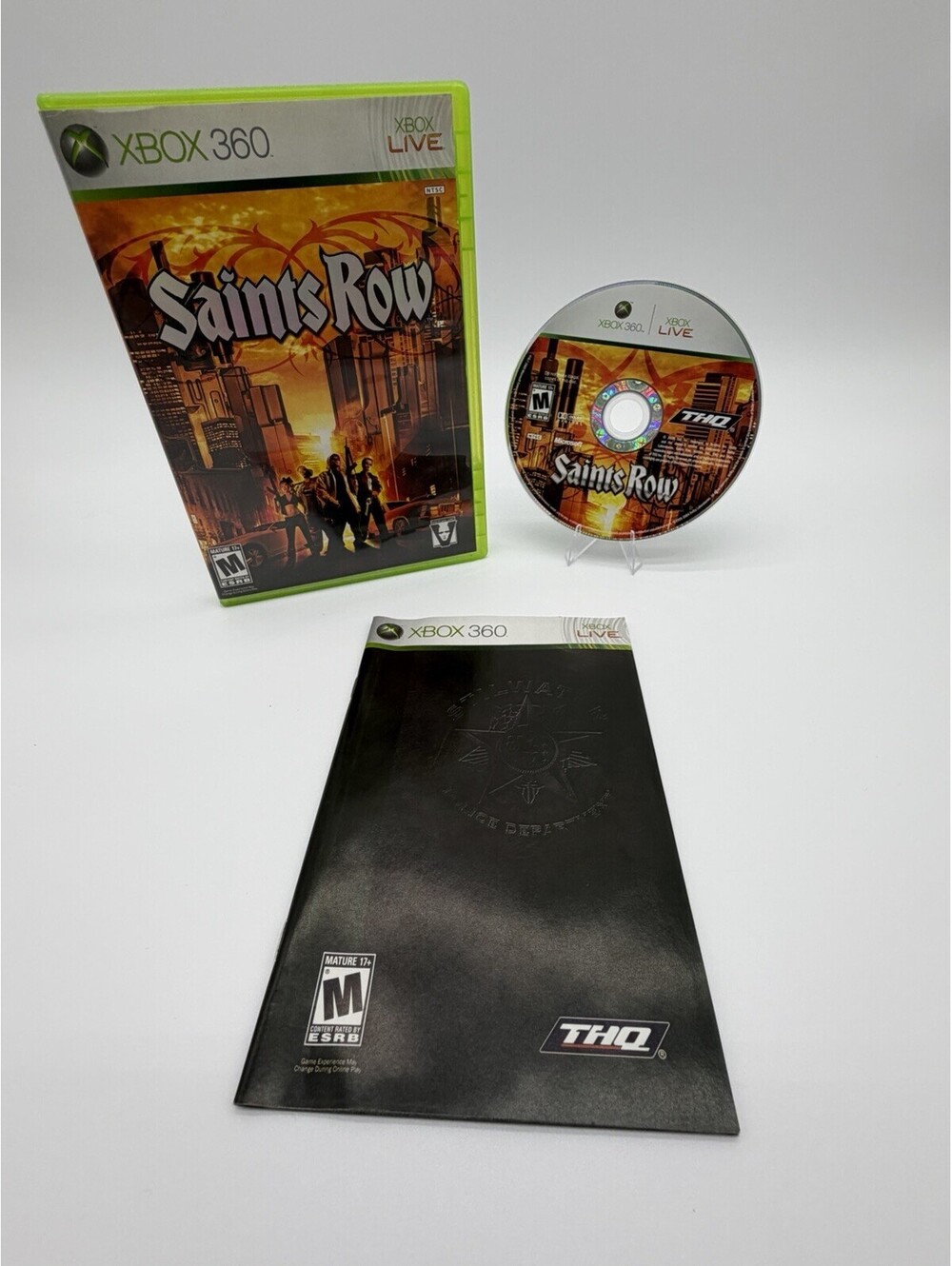 Ships Free, 1st First Release CIB Complete Saints Row 1, 2006, Xbox 360, Tested